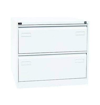 H&auml;ngeregistraturschrank BLYCDF2696 Bisley light, verkehrsweiss, 2 Schubladen, 2-bahnig