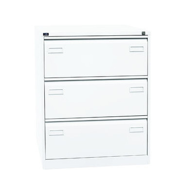 H&auml;ngeregistraturschrank BLYCDF3696 Bisley light, verkehrswei&szlig;, 3 Schubladen, 2-bahnig