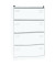 H&auml;ngeregistraturschrank BLYCDF4696 Bisley light, verkehrswei&szlig;, 4 Schubladen, 2-bahnig