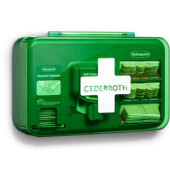 Erste-Hilfe-Kasten, ABS/PC, gefüllt, grün/farblos