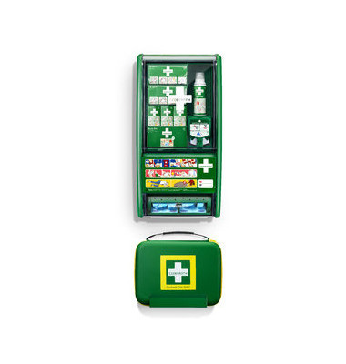 Erste-Hilfe-Kasten First Aid & Burn Station Set, gefüllt