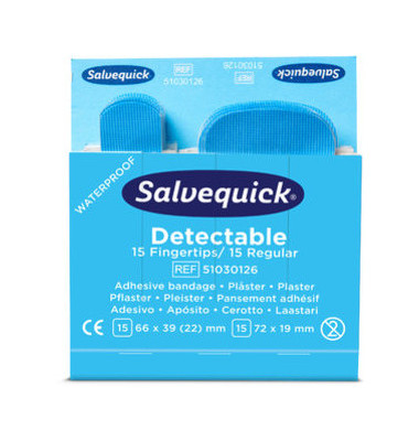 Wundpflasterset Detectable 51030126, detektierbar, 35 St&uuml;ck, Ma&szlig;e sortiert, blau