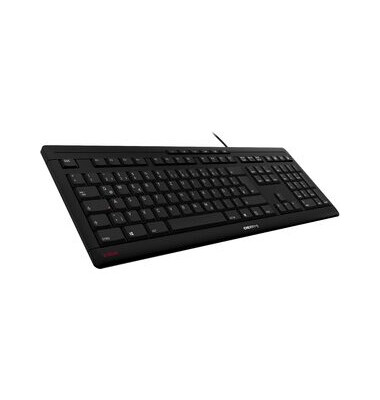 Tastatur STREAM, QWERTZ, USB, schwarz