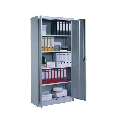 Flügeltürenschrank Universal, 94x195x40cm, lichtgrau