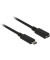 Verlängerungskabel, 2 x USB C - Stecker/Buchse, L: 2 m, schwarz