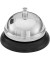 Tischglocke, Metall, rund, Druckmechanik, 8,5 x 6 cm, schwarz
