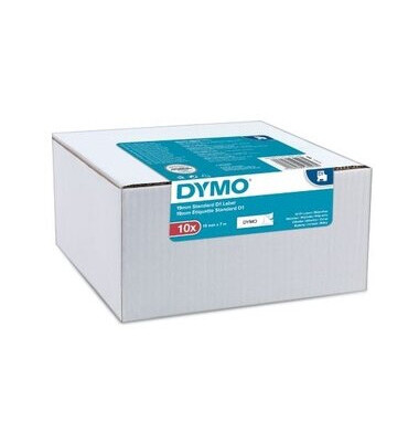 Schriftbandkassette, D1, 19 mm x 7 m, schwarz auf weiß