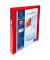 Präsentationsringbuch Kreacover 51846RE, A4+ 4 Ringe 25mm Ring-Ø Karton, PP-kaschiert, 3 Außentaschen, 2 Innentaschen, rot