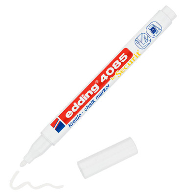 Kreidemarker, 4085, Rundspitze, 1 - 2 mm, Schreibf.: weiß