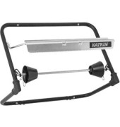 Werkstatt Putztuchrollen Wandhalter 54930 , Metall, schwarz mit Abrissmesser