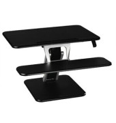 Sitz-Steh-Schreibtischaufsatz 95822, für 1 Monitor, 68cm breit, höhenverstellbar, schwarz