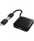 Hub, USB A/USB C, Geräteanschlüsse: 4 an 1, schwarz