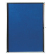 Schaukasten, 9 x A4, f.Innen, Tür m.Schl., Filzrückwand, blau