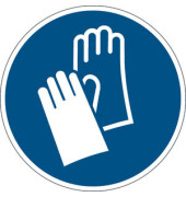 Schild, M009 - Handschutz benutzen, sk, abl&ouml;sbar, rund, &Oslash;: 430 mm