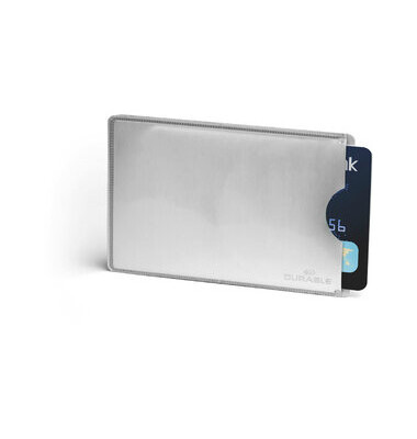 Ausweishülle RFID SECURE, i: 5,4x8,6cm, silber, für: 1 Kreditkarte