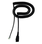 Anschlusskabel, QD™/RJ-10 - Stecker/Stecker, 2 m, spiral, schwarz