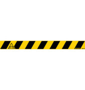 Warnband, Abstand halten (1,5 m), 80mmx0,8m, schwarz/gelb