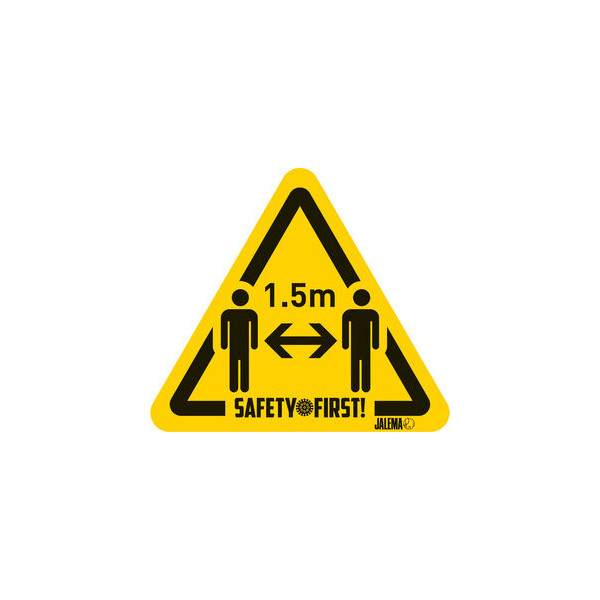 8713739320753 - Etikett Abstand halten (15 m) - Leute 150x170mm gelb 8713739320753 4 Stück