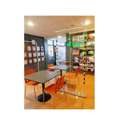 Schutzschild, ausrollbar, 1.000x2.000mm, Vinyl-Folie, farblos
