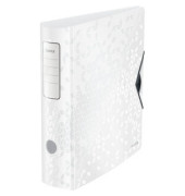 Ordner Active WOW 1106-00-01, A4 82mm breit Kunststoff vollfarbig, glänzend, gemustert weiß