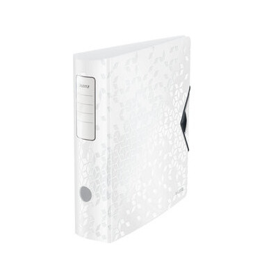 Ordner Active WOW 1106-00-01, A4 82mm breit Kunststoff vollfarbig, glänzend, gemustert weiß