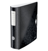 Ordner Active WOW 1106-00-95, A4 82mm breit Kunststoff vollfarbig, glänzend, gemustert schwarz metallic