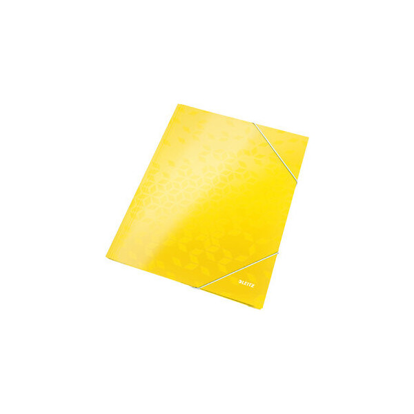 4002432120635 - Eckspannmappe WOW 3982-00-16 A4 gelb PP-laminierter Karton 300g mit 3 Einschlagklappen 4002432120635 Leitz