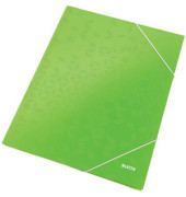 Eckspannmappe WOW 3982-00-54, A4 grün PP-laminierter Karton 300g, mit 3 Einschlagklappen
