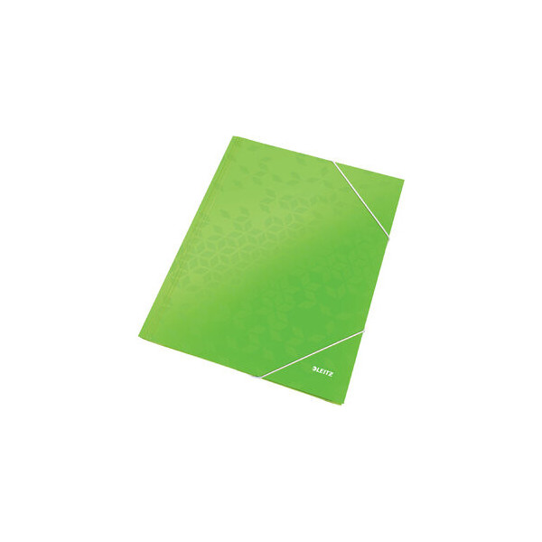 4002432123254 - Eckspannmappe WOW 3982-00-54 A4 grün PP-laminierter Karton 300g mit 3 Einschlagklappen 4002432123254 Leitz