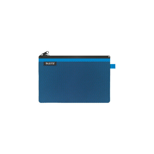 10 Stück Leitz Reißverschlusstasche WOW Traveller Zip, L, 6mm, 230x150mm, blau 4002432122585 Leitz