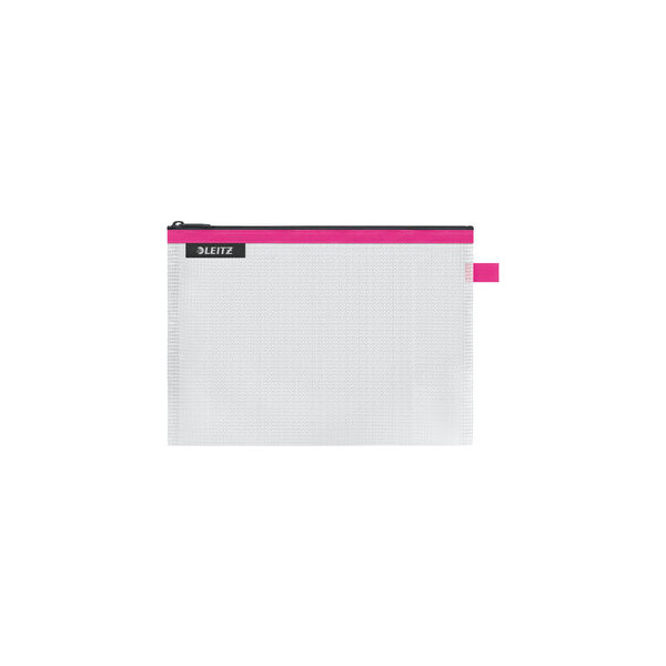 10 Stück Leitz Reißverschlusstasche WOW Traveller Zip, M, EVA, 240x170mm, pink 4002432122660 Leitz