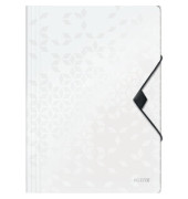 Eckspannmappe WOW 4599-00-01, A4 weiß Polypropylen 80g, mit 3 Einschlagklappen