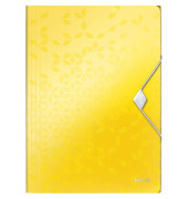 Eckspannmappe WOW 4599-00-16, A4 gelb Polypropylen 80g, mit 3 Einschlagklappen