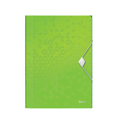 Eckspannmappe WOW 4599-00-54, A4 gr&uuml;n Polypropylen (PP) 250g, mit 3 Einschlagklappen