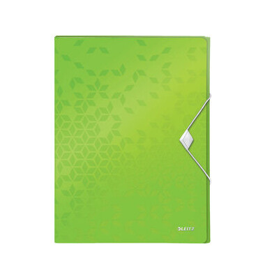 Dokumentenbox WOW, PP, Gummizugverschluss, A4, 25 x 33 x 3 cm, grün