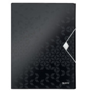 Eckspannmappe WOW 4629-00-95, A4 schwarz Polypropylen (PP) 800g, f&uuml;r ca. 250 Blatt  (80 g/m&sup2;), mit 3 Einschlagklappen