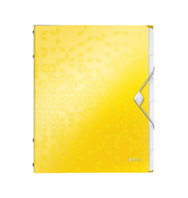 Ordnungsmappe WOW 4633-00-16, 6-teilig blanko, gelb, A4, 6 F&auml;cher