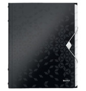 Ordnungsmappe WOW 4634-00-95, 12-teilig blanko, schwarz, A4, 12 F&auml;cher