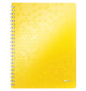 Collegeblock 4638-00-16 WOW, Muster, kariert / kariert Rand beidseitig, A4, 80g, gelb, 80 Blatt