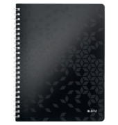 Collegeblock 4638-00-95 WOW, Muster, kariert / kariert Rand beidseitig, A4, 80g, schwarz, 80 Blatt