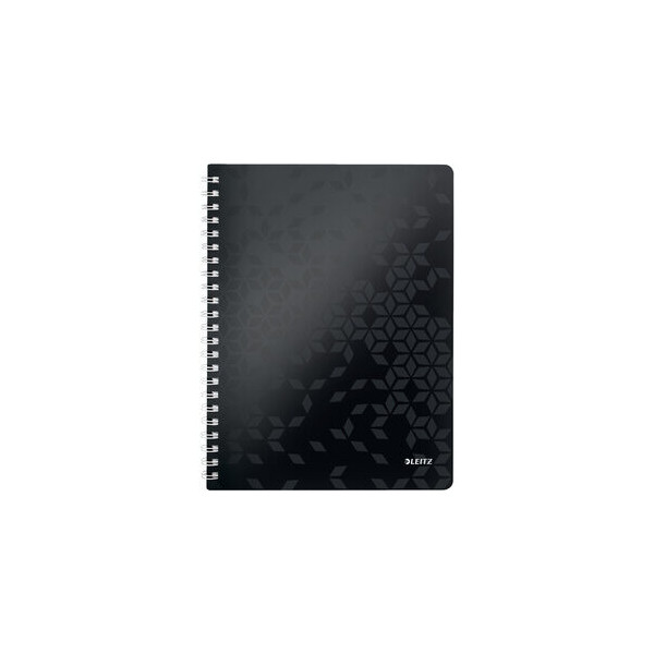 4002432121335 - Collegeblock 4638-00-95 WOW Muster kariert   kariert Rand beidseitig A4 80g schwarz 80 Blatt 4002432121335 Leitz