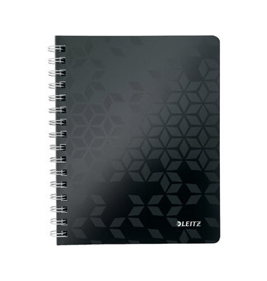 Collegeblock 4639-00-95 WOW, Muster, liniert / liniert, A5, 80g, schwarz, 80 Blatt