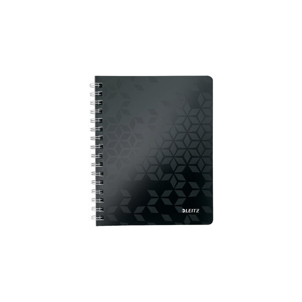 4002432121366 - Collegeblock 4639-00-95 WOW Muster liniert   liniert A5 80g schwarz 80 Blatt 4002432121366 Leitz