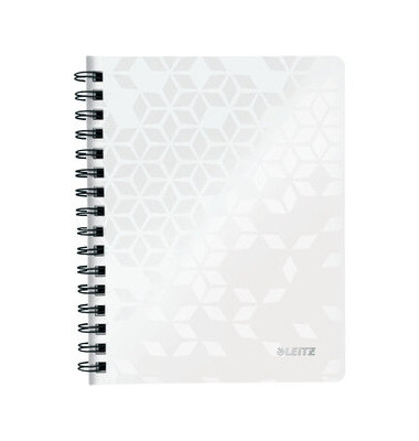 Collegeblock 4641-00-01 WOW, Muster, kariert / kariert Rand beidseitig, A5, 80g, weiß, 80 Blatt