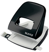 Bürolocher New NeXXT WOW 5008-10-95, schwarz, bis 3mm 30 Blatt, mit Anschlagschiene