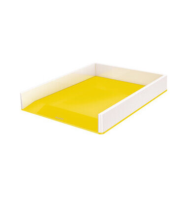 Briefablage WOW Duo Colour 5361-10-16, A4/C4, wei&szlig;/gelb, Polystyrol stapelbar