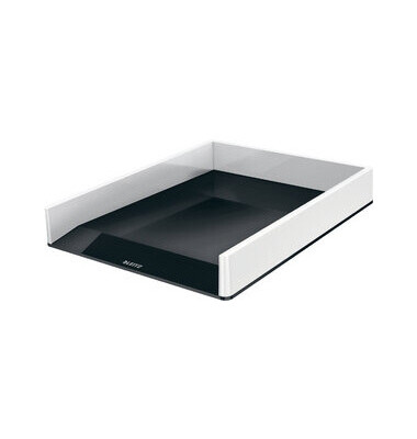 Briefablage WOW Duo Colour 5361-10-95, A4/C4, wei&szlig;/schwarz, Polystyrol stapelbar