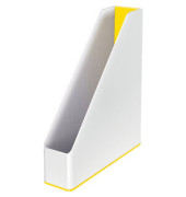 Stehsammler WOW Duo Colour, PS, A4, 73 x 272 x 318 mm, weiß/gelb