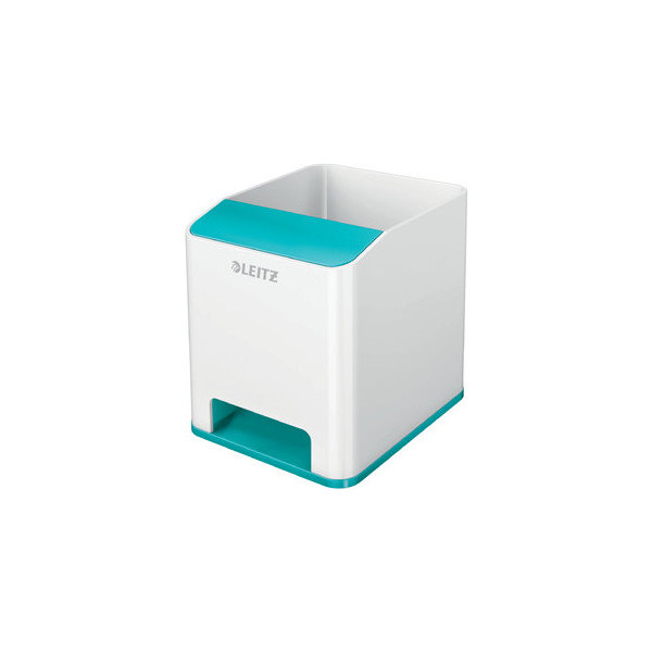 4002432122097 - AKTION LEITZ Stiftehalter WOW Duo Colour perlweiß eisblau Polystyrol 2 Fächer 90 x 101 x 100 cm mit Prämie nach Registrierung
