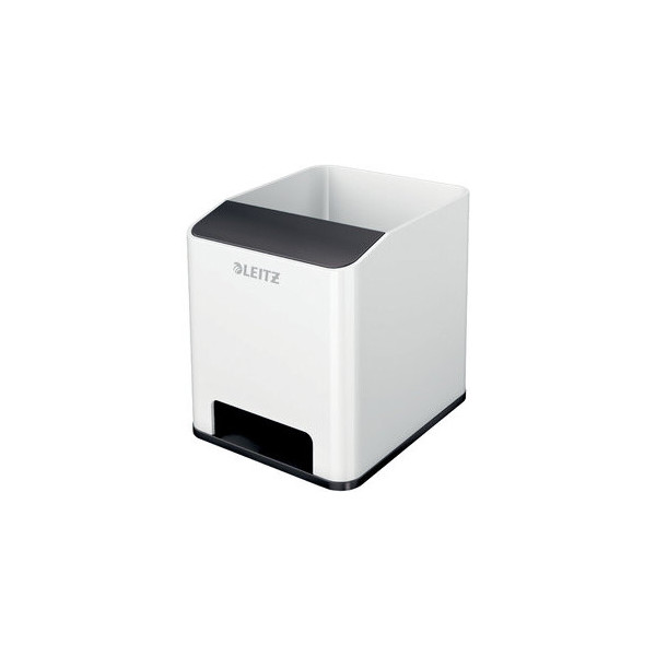 4002432122110 - AKTION LEITZ Stiftehalter WOW Duo Colour perlweiß schwarz Polystyrol 2 Fächer 90 x 101 x 100 cm mit Prämie nach Registrierung